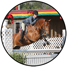 Jumper in mid jump