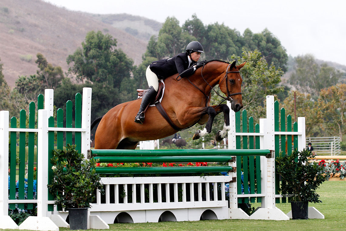 Jumper in mid jump